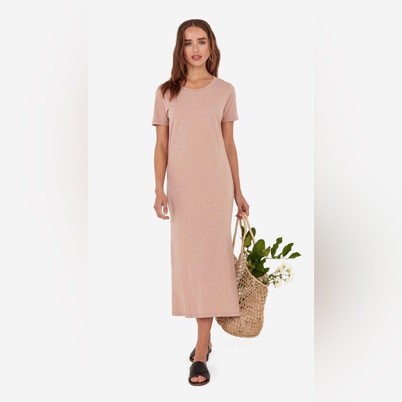 MATE The Label Dana Midi Dress in Rose, Size Large - Picture 3 of 8